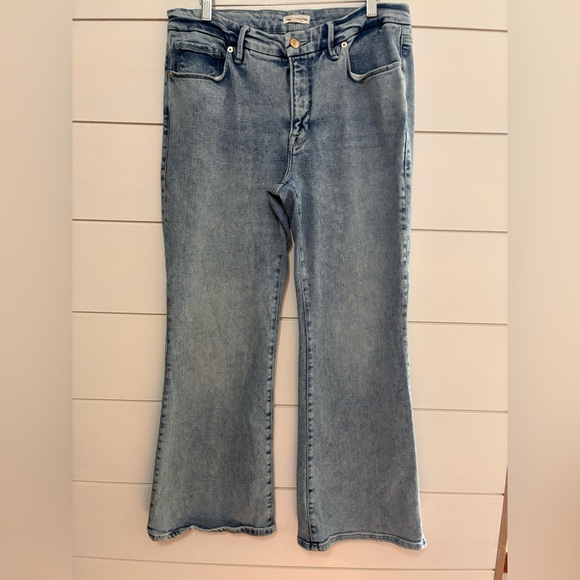 GOOD AMERICAN CLASSIC BOOTCUT JEANS indigo 238 size 14/32 - Picture 5 of 11